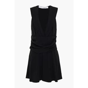 Iro 'Biron' Black Ruched Crepe Mini Dress Size S